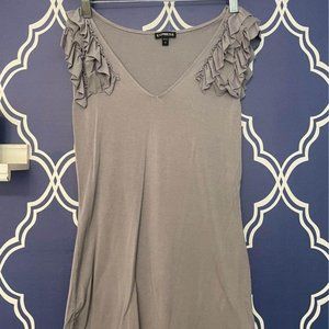 Express ruffle/tulle sleeve top